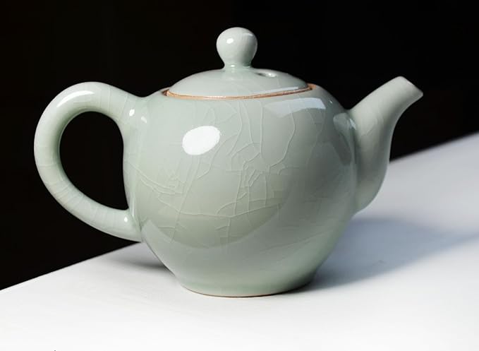 Small Ceramic Teapot, 9oz Tea Pot Chinese Tradition Kiln-changed Glaze Ice Cracked Porcelain Pot kettle