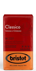 Bristot Classico Ground Espresso – Intense & Creamy Medium Roast Italian Coffee – For Moka, French Press & Pour Over – 8.8 oz (250g)