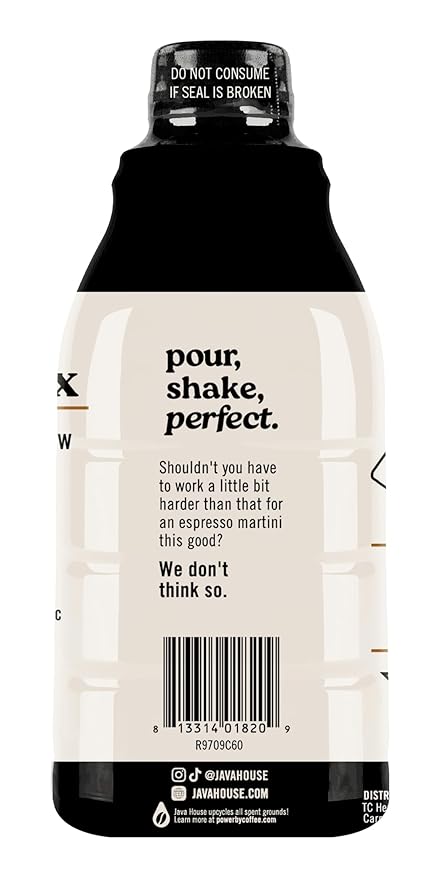 Java House Cold Brew Espresso Cocktail Mix – Premium 100% Arabica Cold Brew Concentrate – Smooth Coffee With French Vanilla Notes – 32oz Bottle (Makes 32 Cocktails)