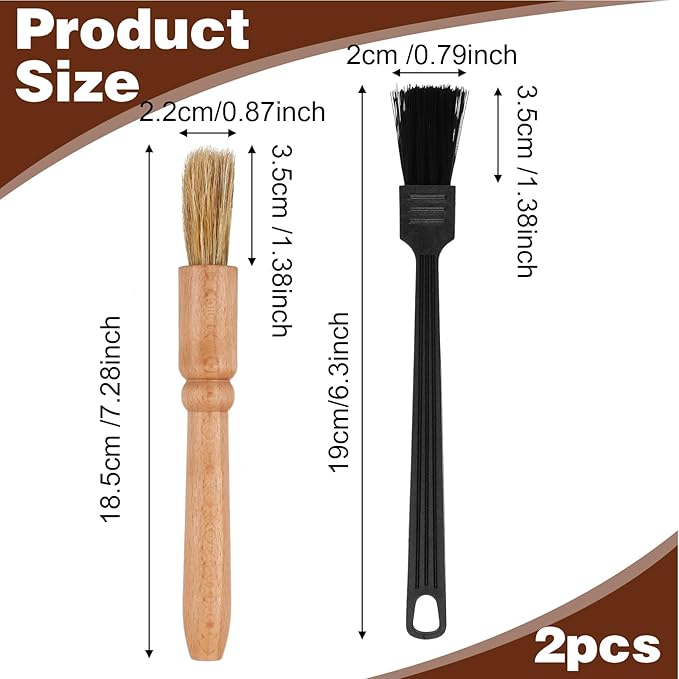 2 Pack Coffee Grinder Brush, Grinder Brushes Coffee Cleaning Brush for Coffees Machine Toaster Home Kitchen