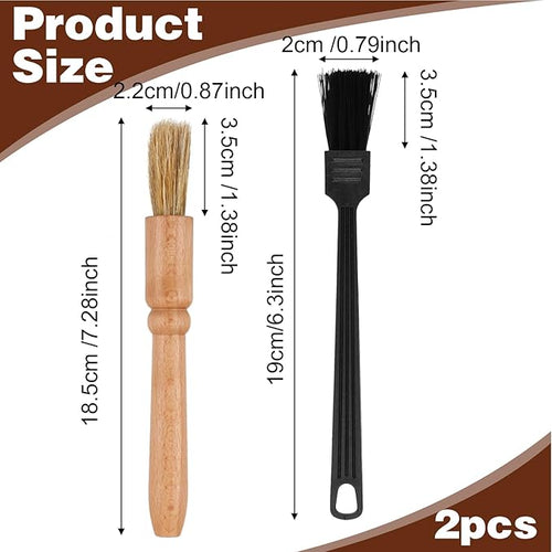 2 Pack Coffee Grinder Brush, Grinder Brushes Coffee Cleaning Brush for Coffees Machine Toaster Home Kitchen