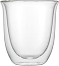 Restaurantware-Forma Professional 6.8 Ounce Double Wall Coffee Cups, 12 Insulated Latte Glasses - Dishwashable, Reusable, Clear Glass Beverage Cups, Freezable, For Hot Or Cold Beverages