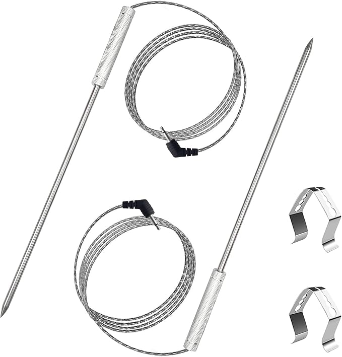 Upgraded Meat Probe Replacement for Thermopro Thermometers TP04, TP06, TP06S, TP07, TP-07S, TP08, TP-08S, TP09, TP09B, TP-10, TP16, TP17, TP20, TP20S, TP25, TP27, TP28, TP829, TP930, 2.5mm