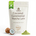 Mushmatcha Ceremonial Coconut Matcha Latte Powder - Organic Green Tea Matcha Powder with Smooth Coconut Cream - Vegan Superfood Drink for Focus & Energy – Dairy-Free, Gluten-Free, 100% Natural – 100g