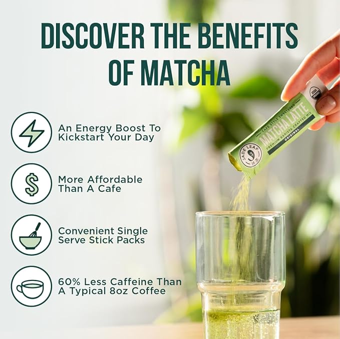 Jade Leaf Matcha Organic Premium Ceremonial Grade Matcha Green Tea Powder - Japanese - Culinary, Ingredient, Ceremonial Barista Teahouse, Latte, Collagen, 0.35 Ounce (Pack of 30), Matcha Latte
