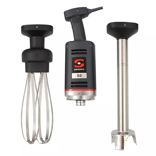 Sammic MB-51 (3030831) Hand Mixer and Immersion Blender Combo, 570W Variable Speed, 425mm Detachable Arm, 80L Immersion Capacity, 30L Whisk Capacity for up to 80 Egg Whites, Professional Use