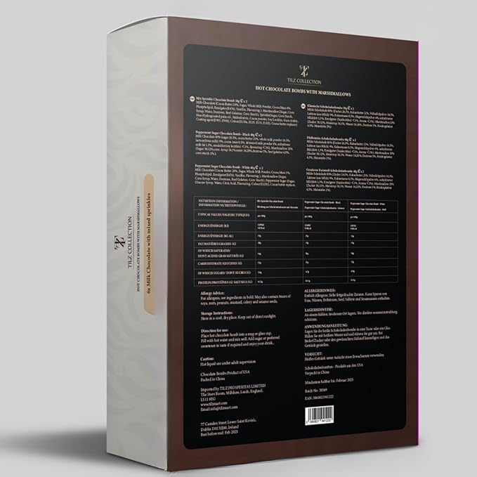 Hot Chocolate Bombs - 6 Hot Cocoa Bombs, Gifts For Kids, Mini Marshmallows For Hot Chocolate & Toppings |Hot Chocolate Gift Sets, Gourmet Hot Chocolate Bar |Kids Gifts, Women, Men (Bolas De Chocolate Para Leche Caliente)