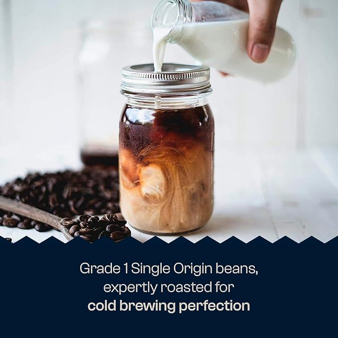 Organic Cold Brew Coffee - Guatemalan Coffee Beans Crafted For Cold Brewing - Whole Bean or Coarse Grind, Medium Roast, 5 lb
