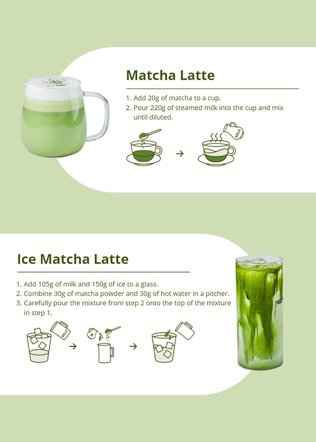 Korean Food Jeju 20 Matcha Powder (1pack, 3.5oz), Jeju Sweet Green tea Latte Mix Powder, Cafe Style Instant Drink, Resealable Bag