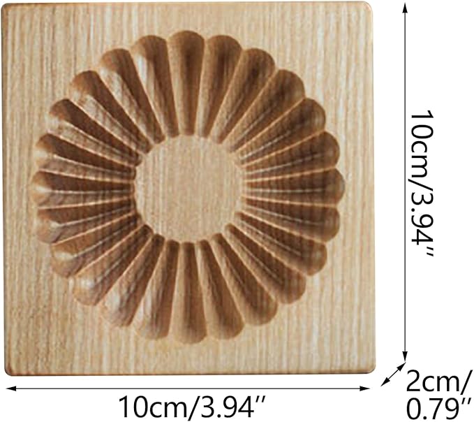 Wooden Cookie Biscuit Mold, 3D Baking Mold, Embossing Craft Decorating Baking Tool, Suitable for Halloween Thanksgiving Christmas Kitchen DIY (Shape C 10 * 10 * 2)