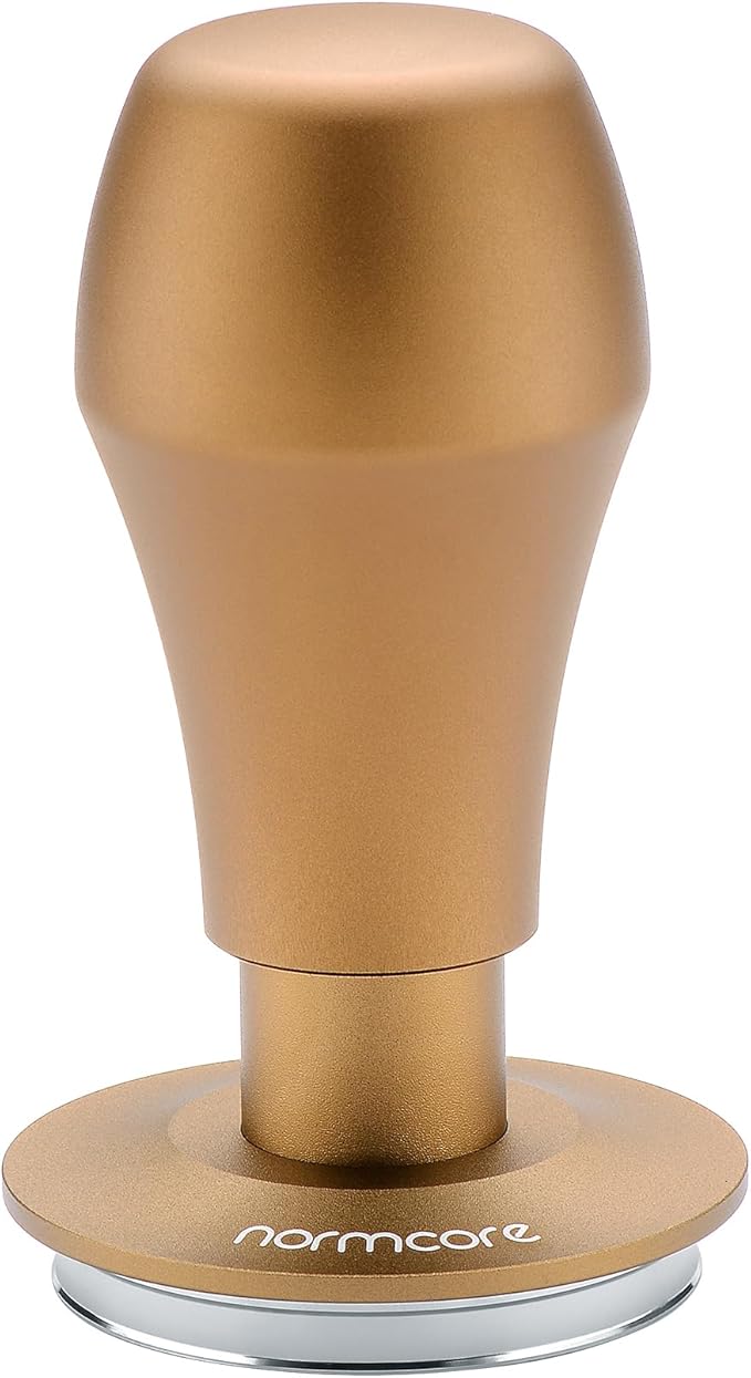 Normcore 53.3mm Spring Loaded Coffee Tamper V4.1 with Click Feedback, Flat Base Espresso Tamper Compatible with Breville Sage 54mm Portafilters, Bronze
