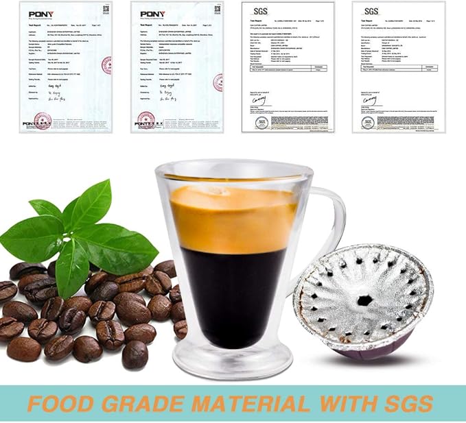 CAPMESSO Aluminum Foils Lids to Reuse Vertuoline Capsules Coffee Pods Compatible with Nespresso VertuoLine Machine 64mm(400/package)