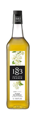 1883 Elderflower Syrup for Drinks, Made in France, 1 Liter Plastic Bottle