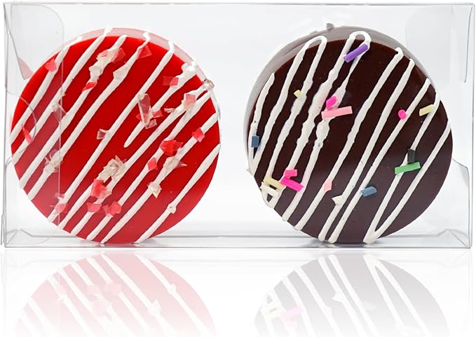 100pcs Clear Macaron Boxes 4.17" x 2.17" x 1.38" Chocolate Covered Ore Boxes Clear Favor Box Treat Pastry Box for Christmas Birthday Wedding