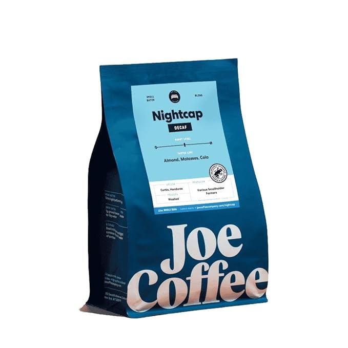 Nightcap Decaf - Roasted by Joe Coffee Company - Whole Bean Coffee - 5 Pound Bag