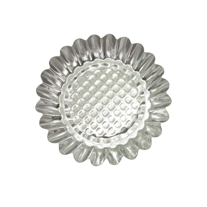 MYStar Set of 20, 3-3/4" Fluted Design Round Shape Non-stick Aluminum Tart Mold, Mini Pie Tin, Tartlet Pan