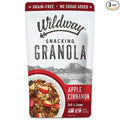 Wildway Keto Granola | Apple Cinnamon | Grain-Free, Certified Gluten-Free Cereal | Vegan, Low Carb | No Sugar Added | Paleo-Friendly | Non-GMO Fruit & Nut Clusters | Nutrient-Rich Snack | 8 oz, 3 Pack