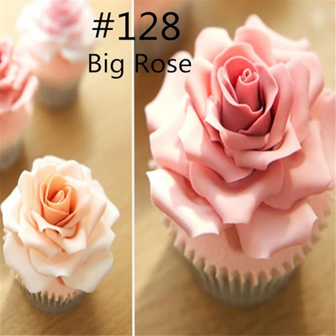 5 piece Stainless Steel Rose Flower Piping Tips Piping Nozzles Cake Decorating Supplies Cookies Cupcake Icing Decorating Supplies Decorating Kits Frosting Icing Tips Baking Set Tools #4