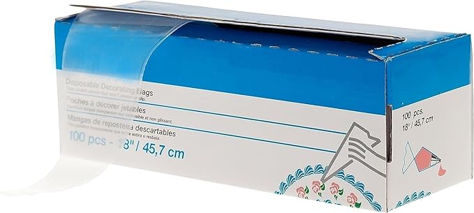 Soro Essentials- 18" Disposable Pastry Bag Pack of 100- Anti Burst Thickened Disposable Icing Piping Pastry Bags Non-Slip Decorating Bags Ideal for Cakes and Cookies Decoration for Home Restaurant