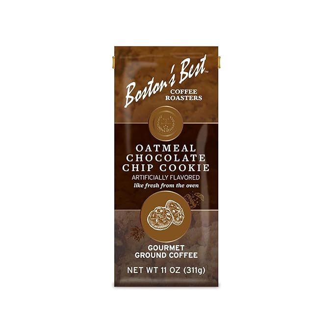 Boston’s Best - Oatmeal Chocolate Chip Flavored Coffee, Delicious Gourmet Premium Ground Coffee, 11 oz. / 311 g Bag