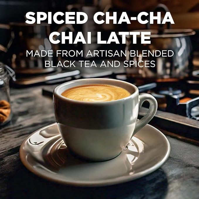 Maud's Spiced Chai Tea Latte, 36 ct, Recyclable Single Serve Tea Pods - 100% Gourmet Blended Tea Leaves, Compatible with Keurig K Cups Maker