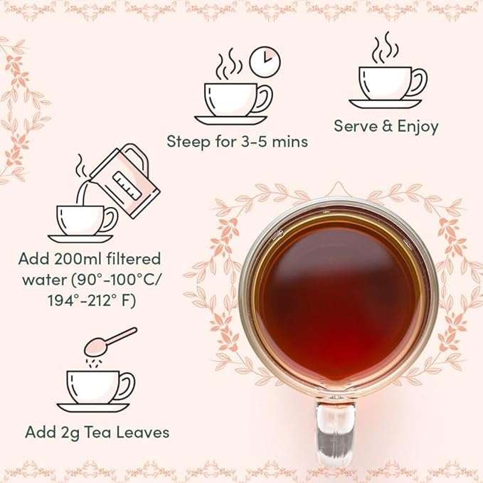 VAHDAM, BLUSH - Assorted Christmas Tea Gift Set for Women (3 Premium Teas) Tin Caddy Presentation Box | Loose Leaf Teas | Gluten Free & Non GMO | Gifts for Her