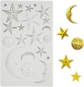 1 Pcs Star,Moon and Sun Silicone Mold for Chocolate, Fondant, Cake Decor and Epoxy DIY