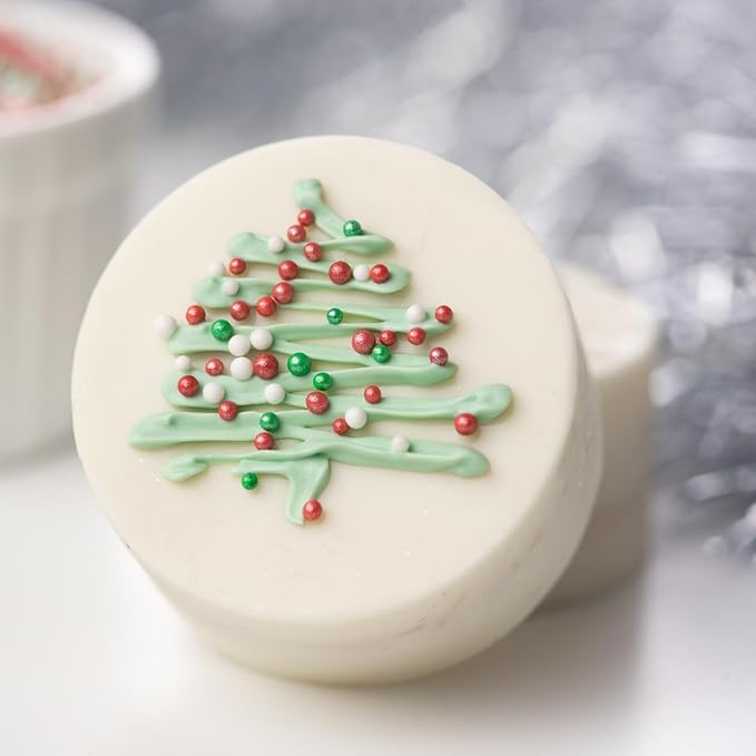 Sweets Indeed Sprinkles 6 Cell Edible Sprinkle Mix Jimmies Perfect for Cake Decorations Baking Ice Cream Cookies Cupcake Topper (Holiday)