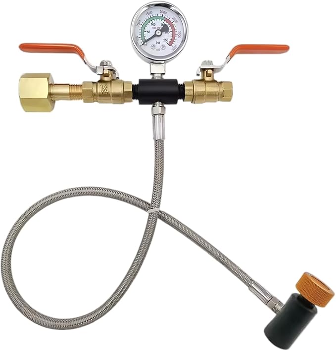 Soda Maker Co2 Tank Refill Adapter Hose,Soda Machine Co2 Cylinder Refill Station for Filling Soda blue Co2 Canister, 24inch Hose