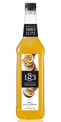 1883 Passion Fruit Syrup for Drinks, Made in France, 1 Liter Plastic Bottle