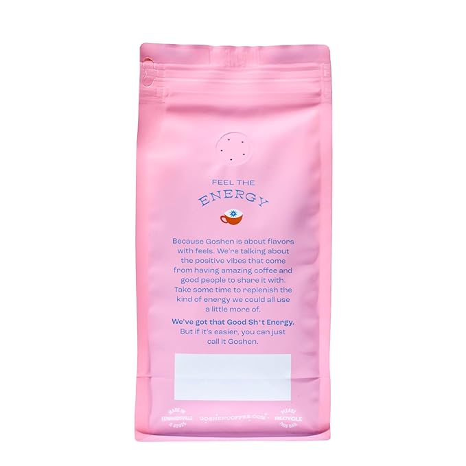 Goshen Coffee Roasters Whole Bean Bright Eyed Breakfast Blend | Light Roast, Brewed or Espresso | Award-Winning - Natural and Washed | Vibrant, Almond, Brown Sugar Flavors | 12 Oz Bag