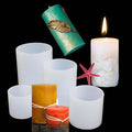 4 Pack Round Resin & Chocolate Silicone Mold - 3D Cylinder & Handmade Candle & Soap Mold