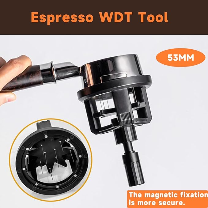 54mm WDT Tool ，Espresso Stirrer Distribution Tool,Compatible with Breville Portafilter 54mm,Adjustable Height,with Magnetic Suction
