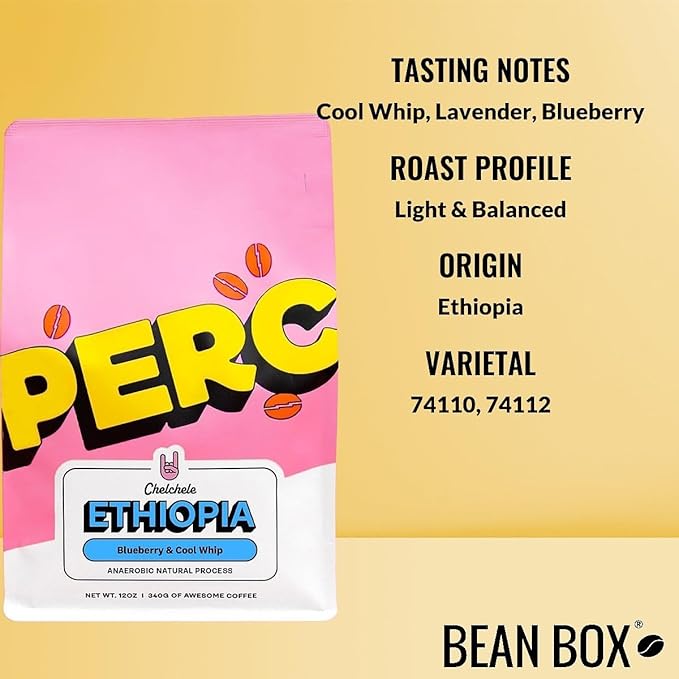 Ethiopia Chelchele - Roasted by Perc Coffee - Whole Bean Coffee - 12 Ounce Bag