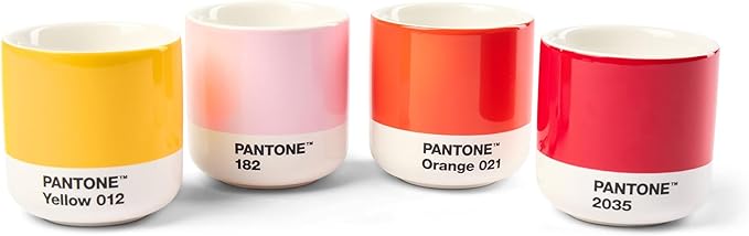 Copenhagen Design Pantone Macchiato Cup - Coffee, Latte, Macchiato Mug - 3.34oz/100ml, Orange 021