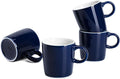 Sweese 3.5oz Porcelain Espresso Cups Set of 4, Mini Coffee Mugs Demitasse Cups - Navy