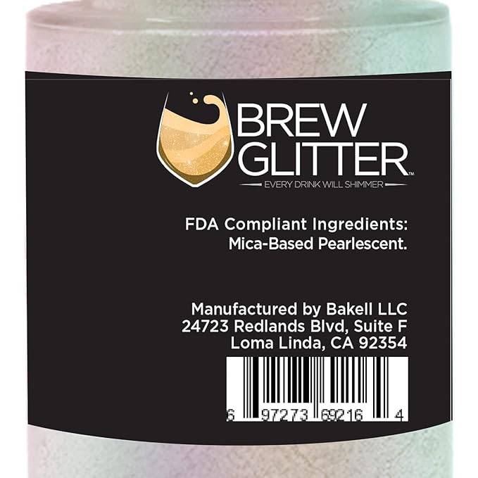 Pink Iridescent BREW GLITTER Edible Glitter For Drinks, Cocktails, Beer, Garnish Glitter & Beverages | 100% Edible & Food Grade | Vegan, Gluten, Nut Free (25g Spray Pump, Pink Iridescent)