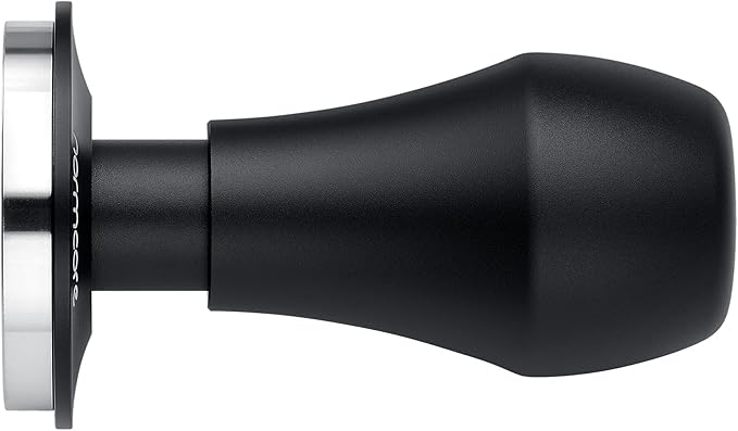 Normcore 45.5mm Coffee Tamper V4.1 with Click Sound Feedback, Spring Loaded Tamper with 304 Stainless Steel Flat Base Fits Flair Pro and Pro 2, Anodized Aluminum Handle with Silicone Stand, Black