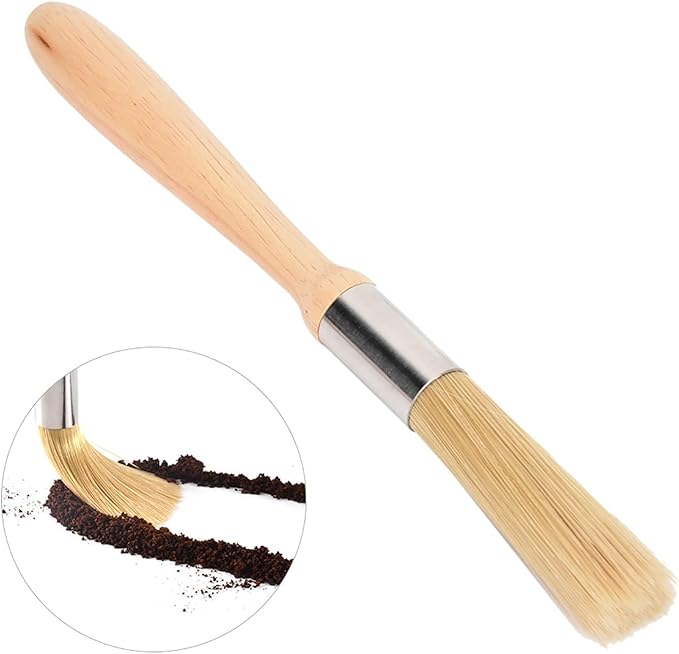 Coffee Grinder Cleaning Brush, Espresso Cleaning Brush Wooden Handle Espresso Machine Brush Cleaner Tool for Bean Grain Coffee Tool Home Kitchen