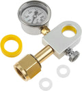 CO2 Refilling Adapter with Pressure Gauge, TEENGSE Silver Soda Exchange Carbonator Refill Quick Adapter Compatible with DUO Terra Art Soda Machine