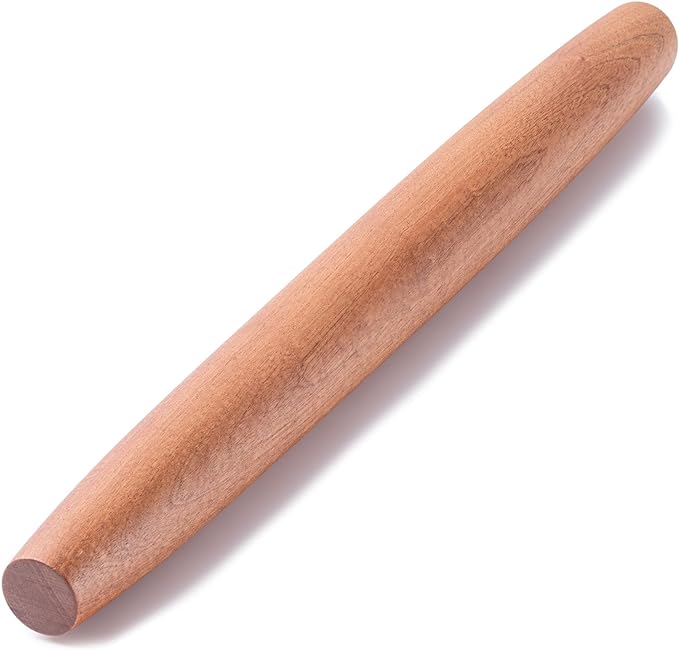 AISOSO French Rolling Pin, 15.75 Inches Wood Rolling Pins for Baking, Extra Long Classic Wooden Dough Roller for Fondant Pizza Pie Crust Cookie Pastry, Kitchen Baking Essentials, Brown