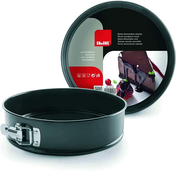 IBILI Moka Springform Pan Cake Mold Tin Non Stick with Loose Detachable Bottom for Baking (8.7 Inches)