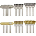 36-Piece Wire Brush Set - Metal Rust Removal, Polishing, Cleaning - Shaft 1/8″ (3mm) - Removes Burrs, Dust, and Oxide Layer - Handles Rough Surfaces - Designed for Industrial and DIY Enthusiasts