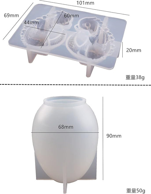 2 Pack Dinosaur Silicone Mold - Resin Candle & Easter Egg Mold - Animal & Cartoon Mold for Home Decoration