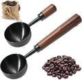 2 PCS Coffee Scoop Vintage Coffee Measuring Spoon Retro Stainless Steel Coffee Spoon Long Wooden Handle Coffee Scoop Kitchen Utensil for Scooping, Measuring & Serving Perfect for Coffee Tea, and More