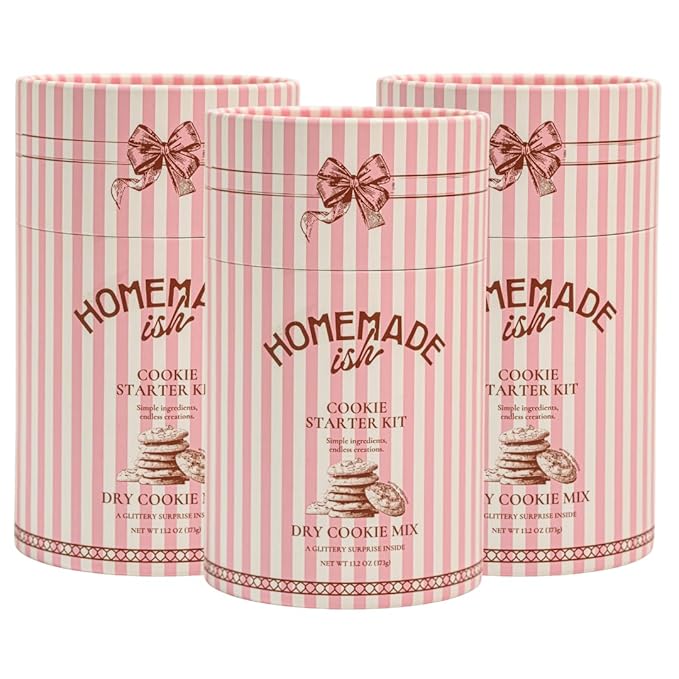 Homemade ish Dry Cookie Mix - Gourmet Dry Cookie Base with Edible Glitter - Kosher - No Artificial Ingredients - Fun DIY Gift for Beginners, Families & Hosts (3 Pack, Cookie Mix)
