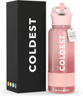 Coldest Insulated Water Bottle with Straw Lid - Stainless Steel Metal Insulated Bottle for Men & Women (Bellatrix Pink, 32 oz)