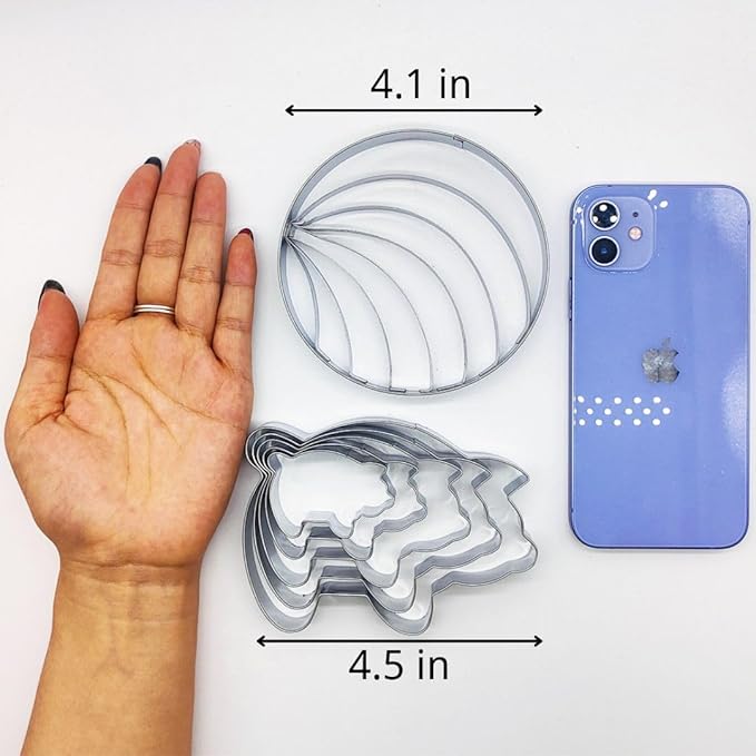 Doczen Concha Cutter & Pig Cookie Cutter Set for Mexican Cookbook Fans - Create Authentic Pan Dulce & Pastries to Pair with Mexicano Hot Chocolate - Cortadores para Conchas y Marranitos