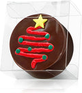 100pcs Clear Macaron Boxes Chocolate Covered Ore Cookie Boxes 2.17" x 2.17" x 1.38" Clear Favor Box Treat Pastry Box for Christmas Birthday Wedding