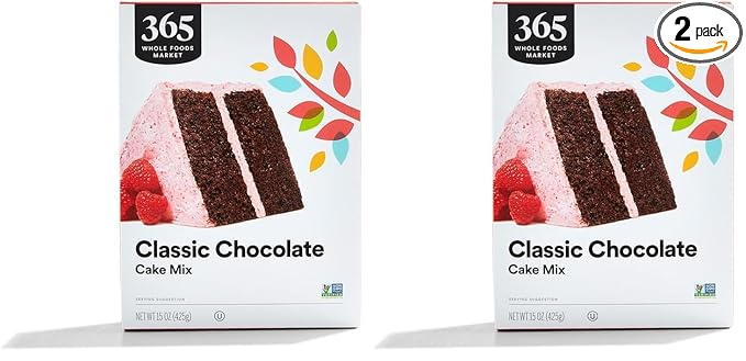365 by Whole Foods Market, Classic Chocolate Cake Mix, 15 Ounce (Pack of 2)